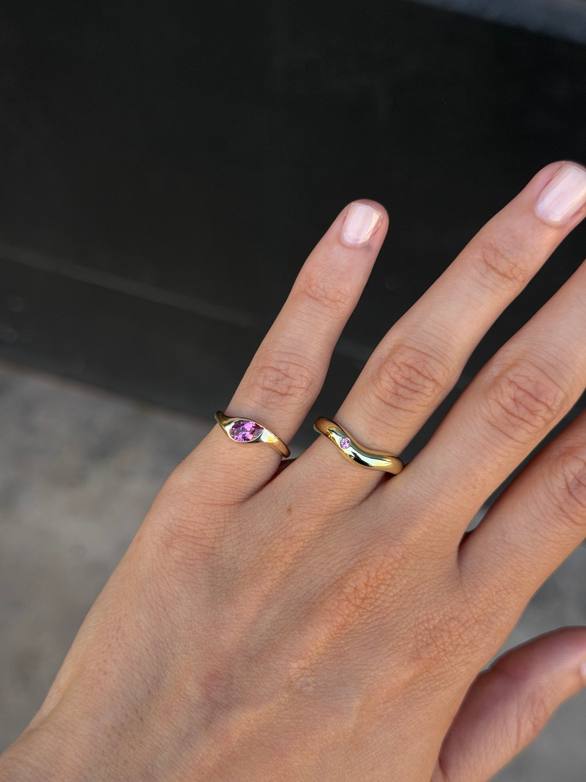 Pear Pinky Ring