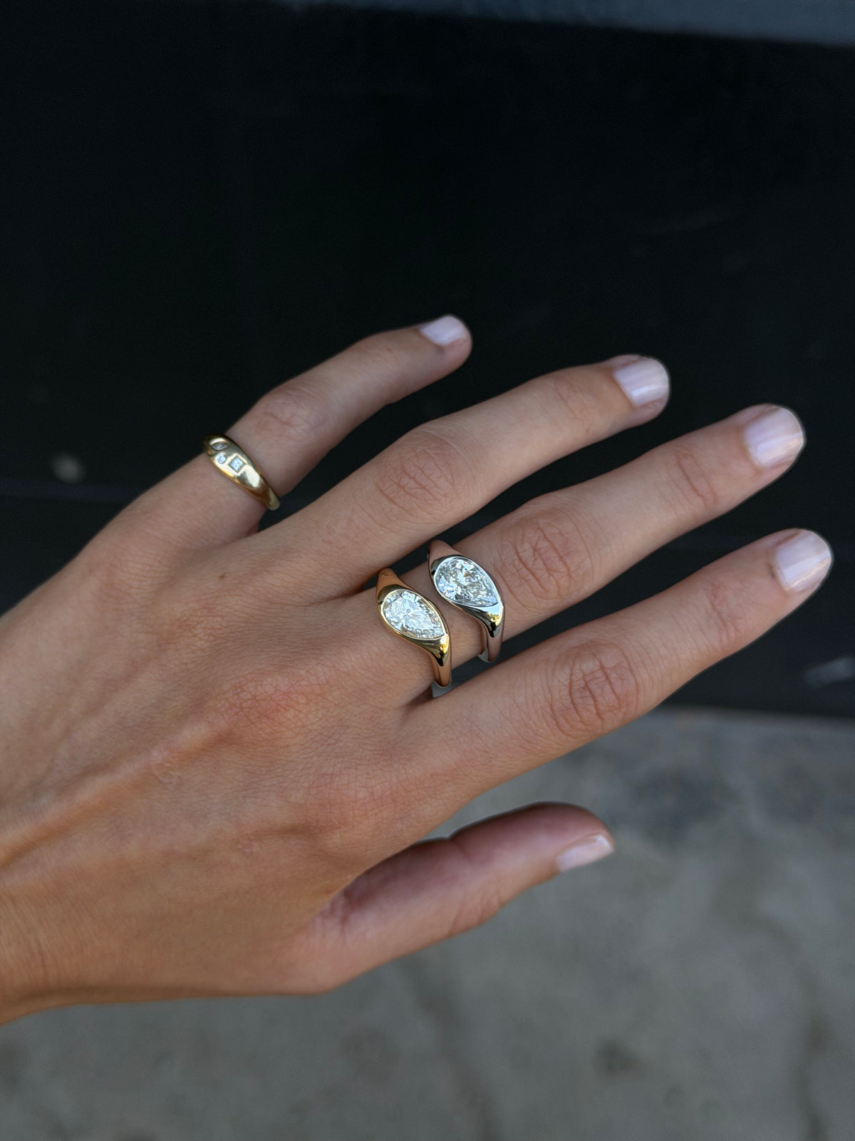 asymmetrical pear set
