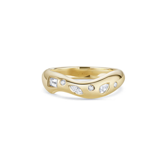 curve ring 03 x SCATTERED STONES