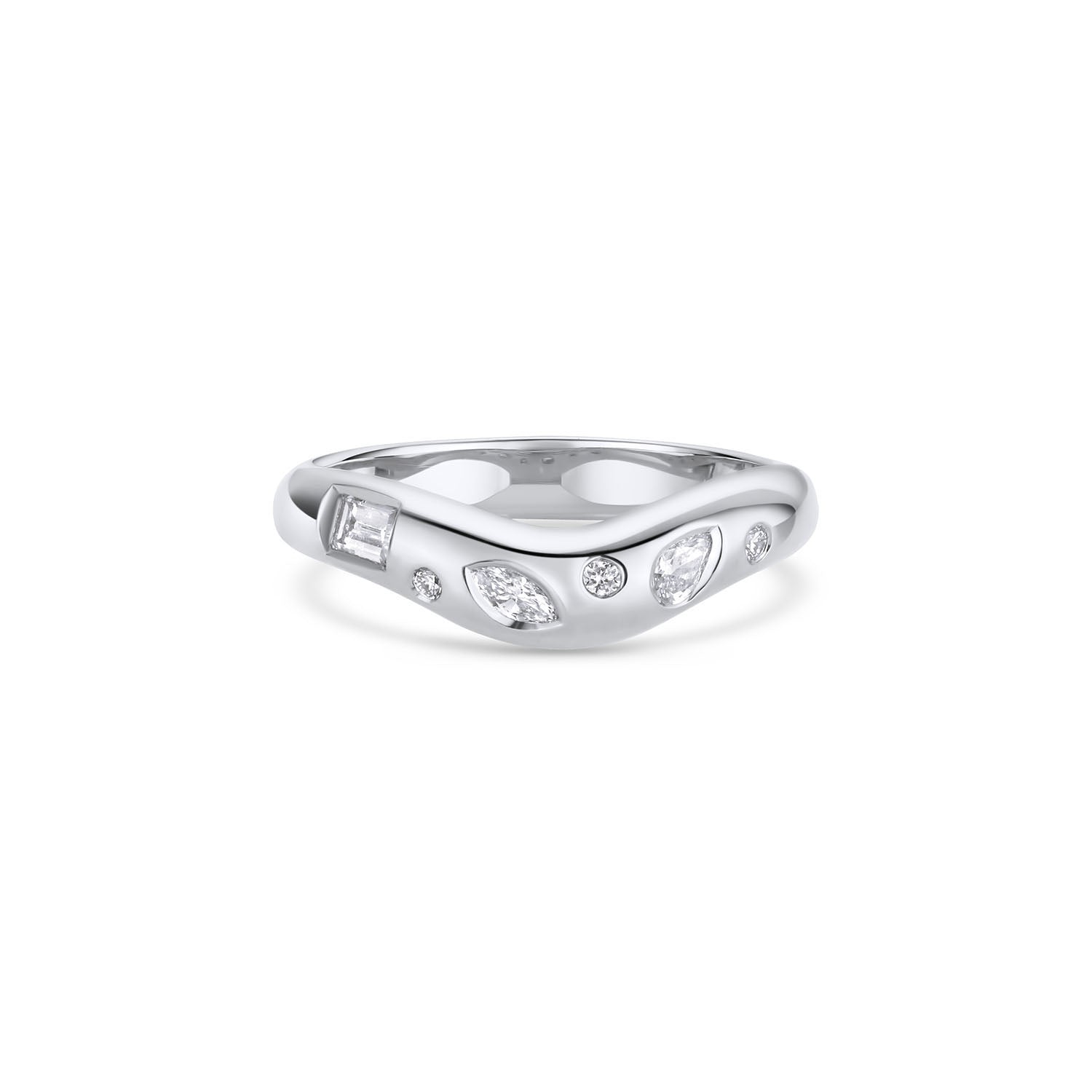 curve ring 02 x SCATTERED STONES