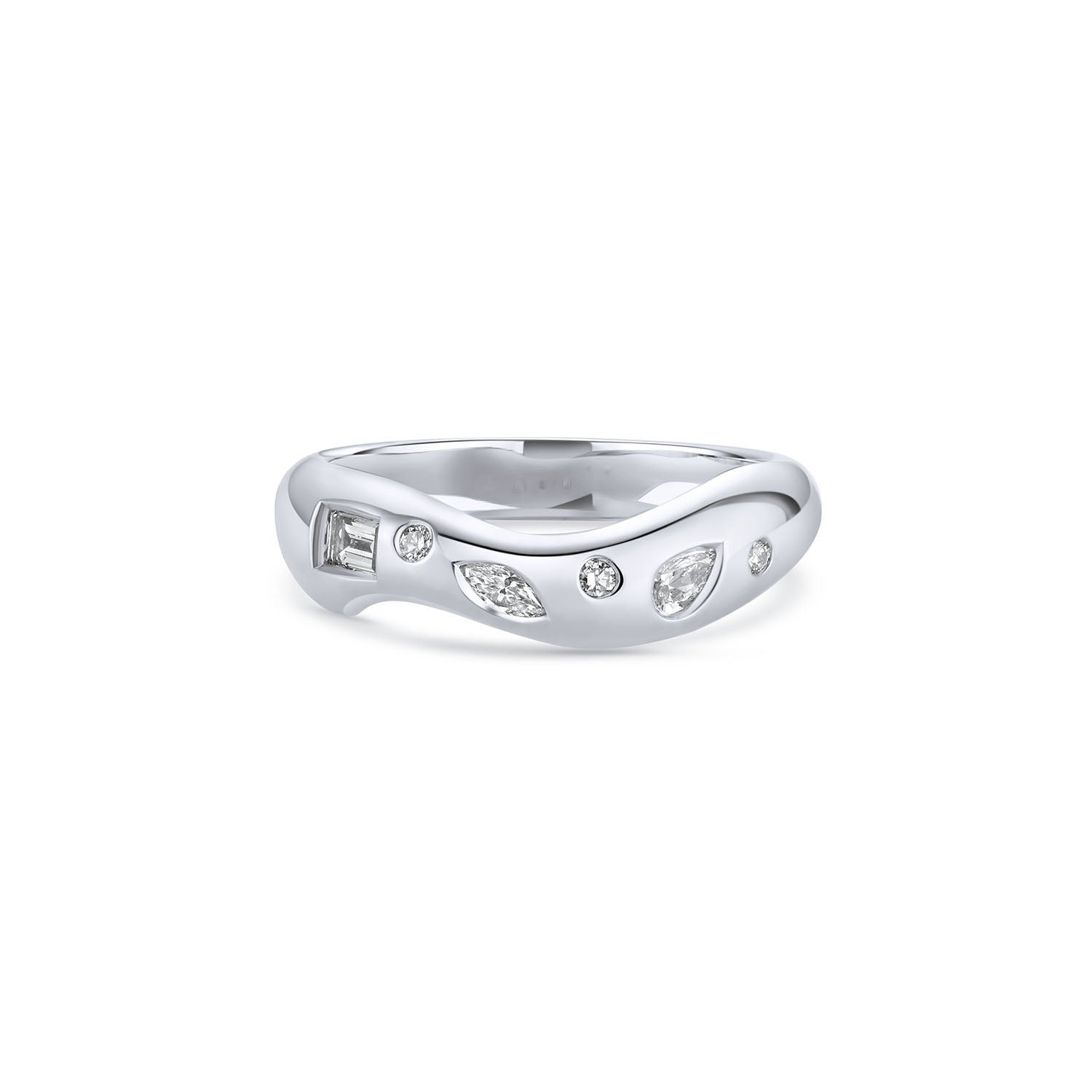 curve ring 03 x SCATTERED STONES
