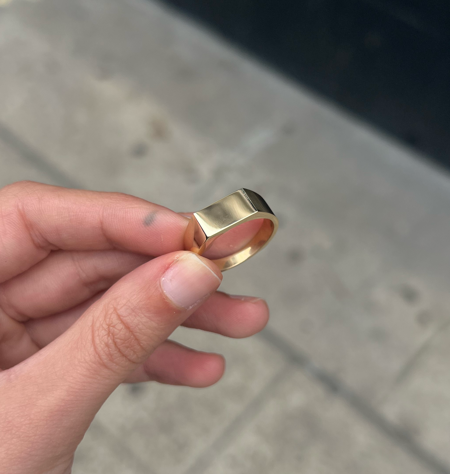 カスタマイズ可【KINNSTUDIO】Bold Classic Signetリング Signet Rings